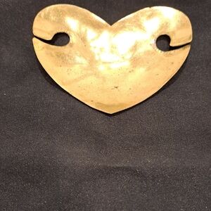 Brass Thin Sheet Hand Crafted Heart. Hanging, Pendant, Decor, Adornment,